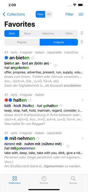 قاموس الافعال الالمانية