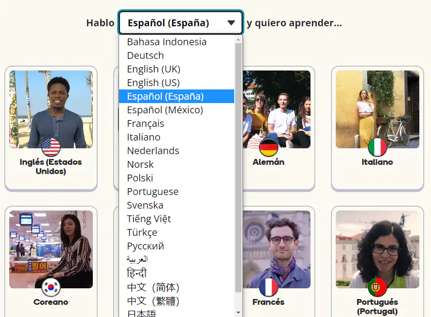 تطبيق تعلم اللغات
