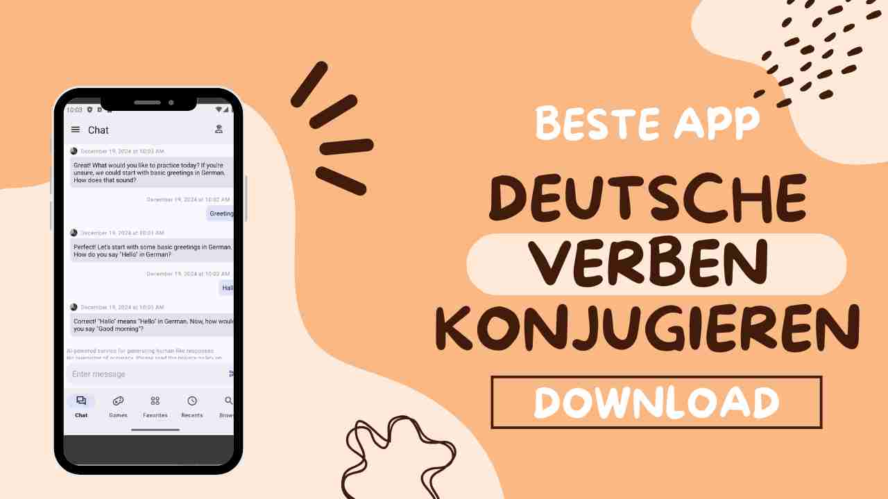 Die beste App zum Erlernen der Konjugation von Verben in der deutschen Sprache für alle Zeitformen 2